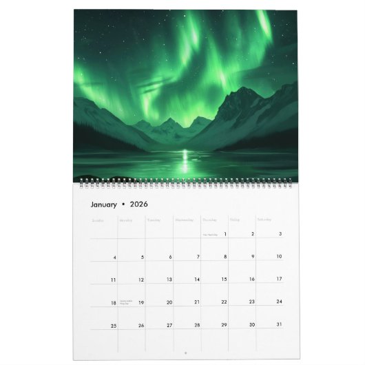 Stellar Skies カレンダー (1月 2026)