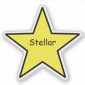 Stellar Star Sticker – Funny Minimal Sticker シール (正面)