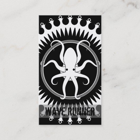 StellaRootのタコのCrackenパターン 名刺 (正面)