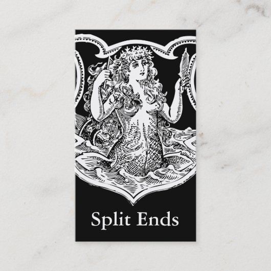 StellaRootのビクトリアンな人魚のヴィンテージ 名刺 (正面)