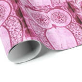 StellaRootのピンクのジーンズのHootieのフクロウ ラッピングペーパー (ロールコーナー)