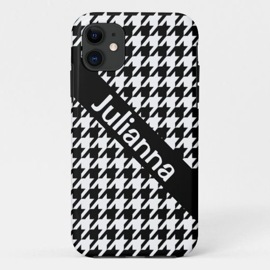 StellaRootの千鳥格子ので黒いヴィンテージ Case-Mate iPhoneケース (裏面)