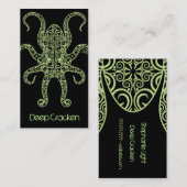 StellaRoot Crackenのタコのダマスク織 名刺 (正面/裏面)