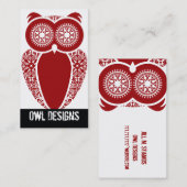 StellaRoot Hootieのフクロウの名刺 名刺 (正面/裏面)