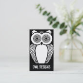 StellaRoot Hootie Owl名刺(黒) 名刺 (スタンド正面)