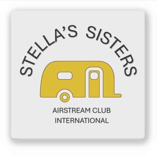 Stella's Sisters Extra Small Square Vinyl Sticker シール (正面)