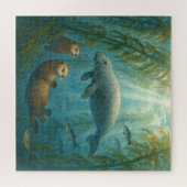 Steller’s Sea Cow Tranquil Kelp Forest ジグソーパズル (横)