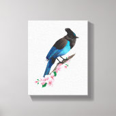 Steller's Jay Stretted Canvas Print キャンバスプリント (正面)