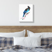 Steller's Jay Stretted Canvas Print キャンバスプリント (インサイチュ (寝室))