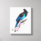 Steller's Jay Stretted Canvas Print キャンバスプリント (正面)