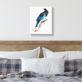 Steller's Jay Stretted Canvas Print キャンバスプリント (インサイチュ (寝室))