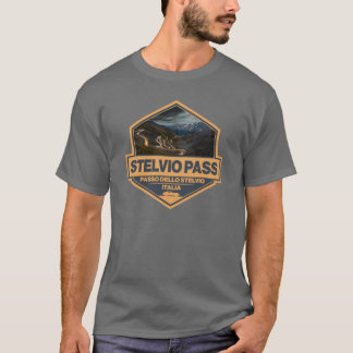 Stelvio Pass Passo Dello Stelvioravel Art Badge gi Tシャツ