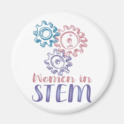 STEMの女性 マグネット (正面)