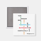 STEMクロスワード内の女性 マグネット (正面/裏面)