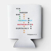 STEMクロスワード内の女性 缶クーラー (裏面)