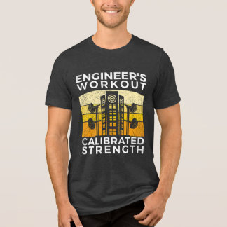 STEMジム、エンジニアのトレーニング、校正された強さ トライブレンドTシャツ