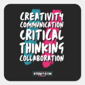 STEMスクエアステッカーの4C スクエアシール (正面)