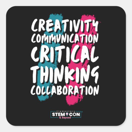 STEMスクエアステッカーの4C スクエアシール (正面)