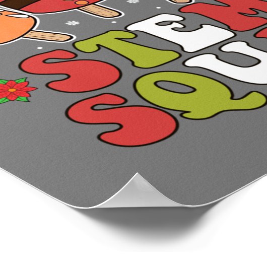 STEMスクワッドトナカイSanta Treeアイスクリームクリスマス ポスター (角)