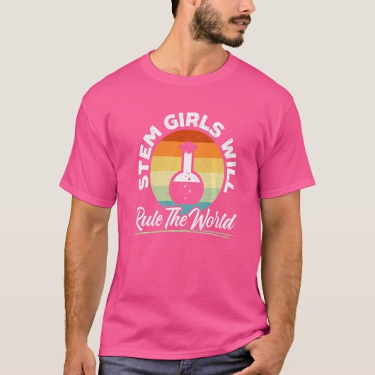 STEMフェミニストエンジニアリング生物学者科学数学教師 Tシャツ (正面)