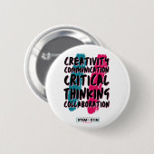 STEMボタンの4 C(4 C) 缶バッジ (正面&裏面)