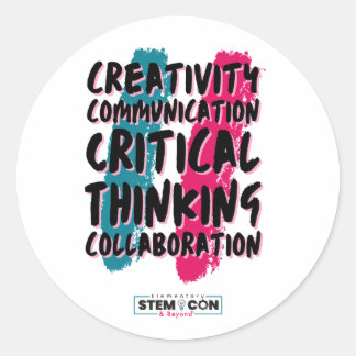 STEMラウンドステッカーの4C ラウンドシール