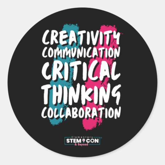 STEMラウンドステッカーの4C ラウンドシール (正面)