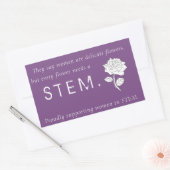 STEM内の花 長方形シール (封筒)