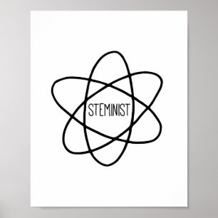 STEM引用文のSTEMINISTサポート女性 ポスター