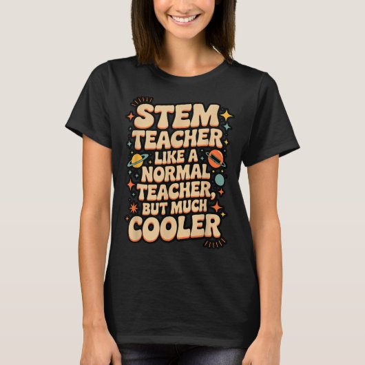 STEM教師の定義おもしろ科学数学テクノロジーTシャツ Tシャツ (正面)