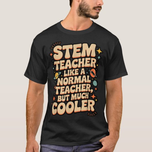 STEM教師の定義 楽しいサイエンス 数学 テック Tシャツ (正面)