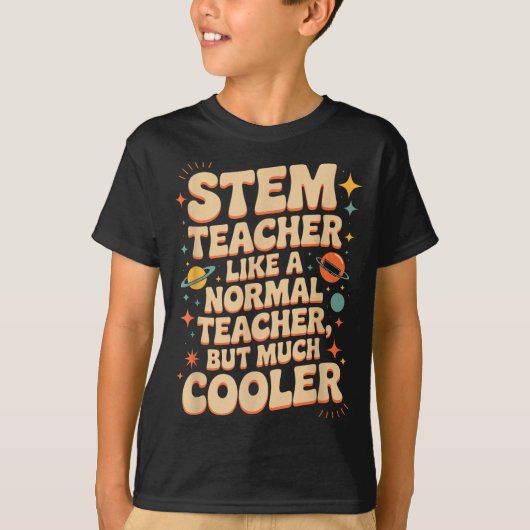 STEM教師の定義 楽しいサイエンス 数学 テックTシャツ Tシャツ (正面)