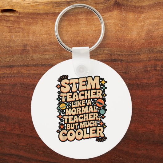 STEM教師の定義 楽しい科学 数学 テック Tシャツ キーホルダー (正面)