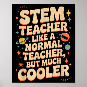 STEM教師の定義 楽しい科学 数学 テック Tシャツ ポスター