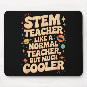 STEM教師の定義 楽しい科学 数学 テック Tシャツ マウスパッド