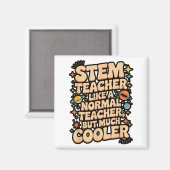 STEM教師の定義 楽しい科学 数学 テック Tシャツ マグネット (正面/裏面)