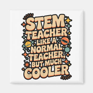 STEM教師の定義 楽しい科学 数学 テック Tシャツ マグネット