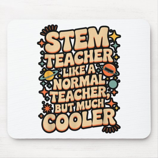 STEM教師の定義 面白い 科学 数学 テック Tシャツ マウスパッド (正面)