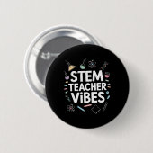STEM教師の雰囲気、科学と数学の教育 缶バッジ (正面&裏面)
