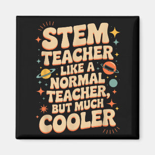 STEM教育者の定義 楽しい科学 数学 テックTシャツ マグネット