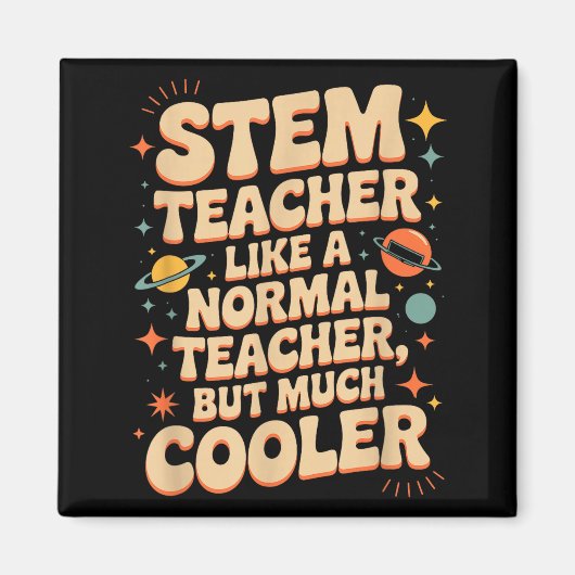 STEM教育者の定義 楽しい科学 数学 テックTシャツ マグネット (正面)