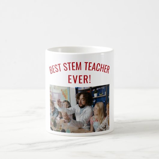 STEM最高の先生Ever、名前、写真、感謝 コーヒーマグカップ (中央)
