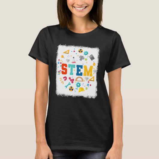 STEM科学技術エンジニアリング数学先生 Tシャツ (正面)