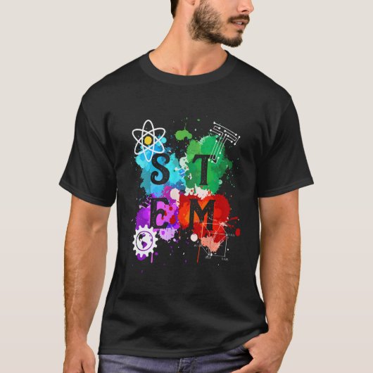 STEM科学技術エンジニアリング数学先生G Tシャツ (正面)