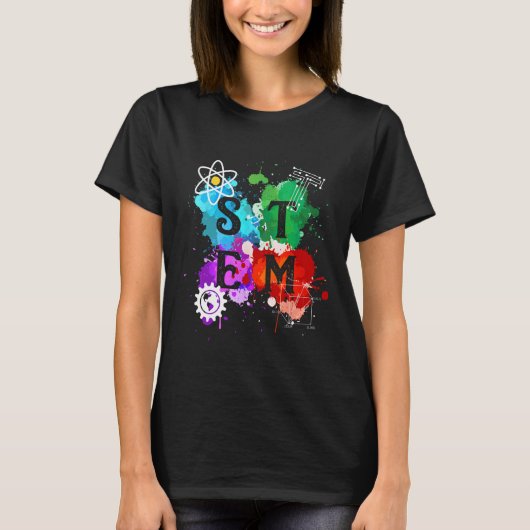 STEM科学技術エンジニアリング数学先生G Tシャツ (正面)