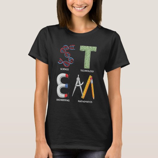 STEM科学技術エンジニアリング数学先生S Tシャツ (正面)