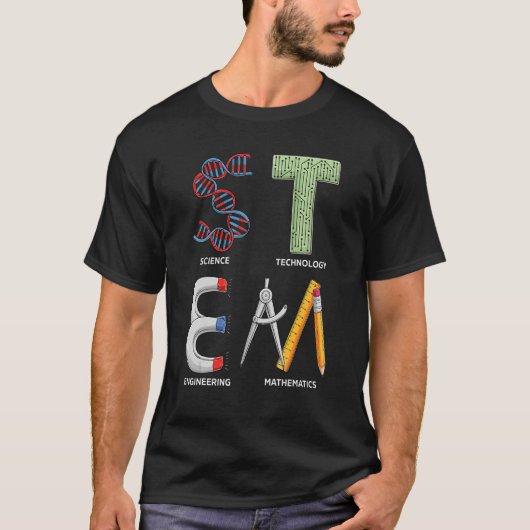 STEM科学技術エンジニアリング数学先生S Tシャツ (正面)