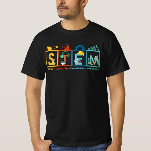 STEM科学技術エンジニアリング数学先生S Tシャツ (正面)