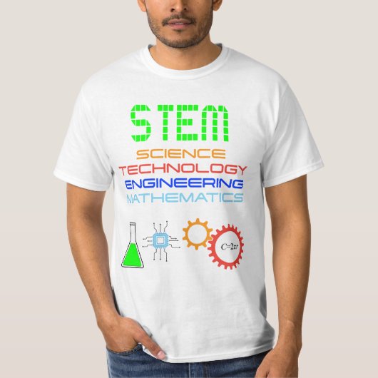 STEM科学技術エンジニアリング数学 Tシャツ (正面)