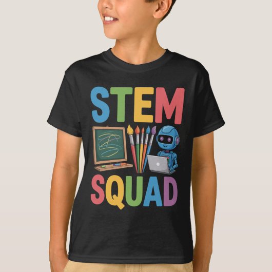 STEM スクワッド、理科教師 数学教育チーム Tシャツ (正面)